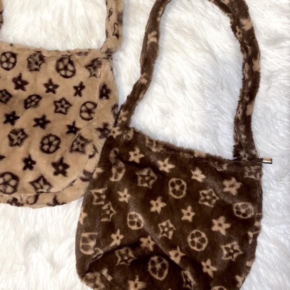 Brown/Tan Monolux Shoulder Bag - Picture 8 of 10